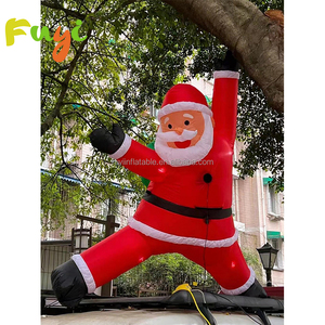 Giant 4m Santa Claus Inflatable Santa Claus <strong>Climb</strong> the Wall Decoration Inflatable Christmas Holiday Decoration - Product Image 4