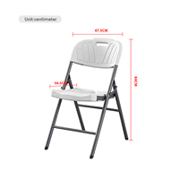 Chaise pliante en plastique blanc robuste, portable, pour extérieur, jardin, camping, événements, fêtes, usage commercial, vente en gros