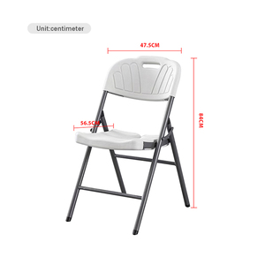 Silla Plegable al por Mayor, Silla de Jardín Moderna de Plástico Blanco para Exteriores, Silla Plegable Portátil para Campamento, Eventos y Fiestas - Product Image 6