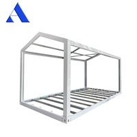 6X3X2.8 mètres paquet plat en acier galvanisé léger conteneur d'expédition préfabriqué dimensions du cadre en acier pour module maison ou maison