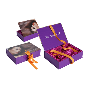 Échantillon gratuit de boîtes de perruques personnalisées de luxe gaufrage emballage cosmétique pour extensions de cheveux humains chandails d'huile de vernis à ongles sous-vêtements - Product Image 3