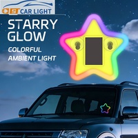 Lampe d'ambiance solaire Z7 pour voiture, lumière LED colorée pour fenêtre, rechargeable par énergie solaire, sans câblage, lumière d'ambiance intérieure automobile