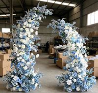 Arche de fleurs artificielles en forme de corne de taureau, faite à la main, marque TUOYI, pour décoration florale haut de gamme, toile de fond pour cérémonie de mariage, vente en gros