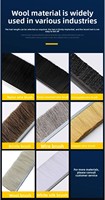 Brosse à bande réutilisable en aluminium, multi-matériaux (nylon PA66, laine, fil conducteur antistatique) pour le jointement