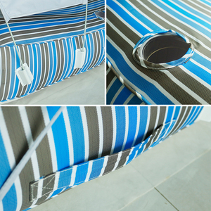 Chaise longue gonflable verte et blanche en tissu durable, flotteur <span class=keywords><strong>de</strong></span> piscine confortable avec auvent, <span class=keywords><strong>lit</strong></span> <span class=keywords><strong>d</strong></span>'air pour bord <span class=keywords><strong>de</strong></span> piscine - Product Image 5