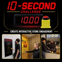 GANXIN 2.3 Inch 4 Digit LED Digital Stop 10 Seconds Challenge Game Timer Clock dengan Tombol Start untuk Memenangkan Hadiah Gratis Diskon