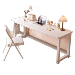 Escritorio de Estudio de Madera Maciza de Doble Capa con Almacenamiento, Escritorio de Computadora para Estudiantes, Escritorio Estrecho para Montar en la Pared - Product Image 5