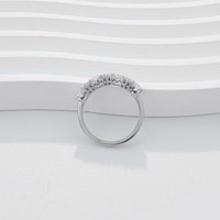 Bague de fiançailles élégante et polyvalente en diamant de laboratoire Pt950 en forme de cœur pour femme