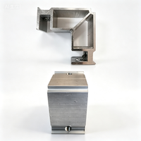 Support d'angle moderne en alliage d'aluminium monobloc, installation facile, connecteur d'angle droit intégré pour portes et fenêtres en aluminium
