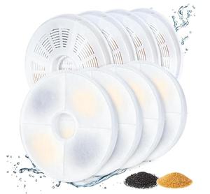 Lot de 8 filtres pour <span class=keywords><strong>fontaine</strong></span> à eau pour <span class=keywords><strong>chat</strong></span> compatibles avec <span class=keywords><strong>Catit</strong></span> / <span class=keywords><strong>Catit</strong></span> Design Senses Fountain/Flower Fountain/Senses 2.0 - Product Image 1