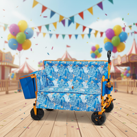 Chariot de plage à 4 roues pliable, chariot de camping pliable