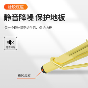 Pieds de meubles en métal JD-C013, 15 cm, noir et or, style nordique, pieds de support pour armoire, canapé, lit, en acier au carbone, électro-plaqué, revêtement en poudre - Product Image 4