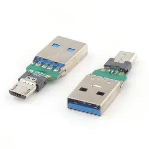 Şarj ve veri için mikro USB B erkek USB 3.0 A erkek OTG adaptörü