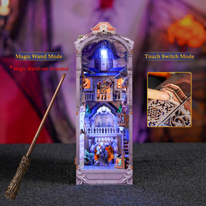 Kit de bricolage pour livre 3D lumineux double face « <span class=keywords><strong>Baguette</strong></span> <span class=keywords><strong>Magique</strong></span> de Carnaval Monstre » – Jouet en bois écologique, cadeau d'Halloween - Product Image 5