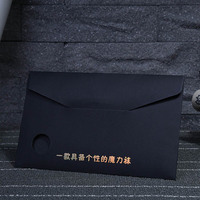 Enveloppes en papier noir Recyclable, boîtes d'emballage pour bas, sous-vêtements, culottes moulantes Sexy personnalisées, enveloppe d'emballage de Lingerie
