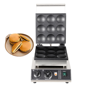 Gril électrique commercial 1750W 9 pièces 2.7in diamètre Dorayaki <span class=keywords><strong>boulanger</strong></span> fabricant haricot rouge crêpe gaufre Snack fabricant nouvel état - Product Image 1