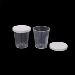 30ml Indexing Container Tube Laboratory Test Cylinder  PP Plastic Clear Liquid Measuring Cups with Lid