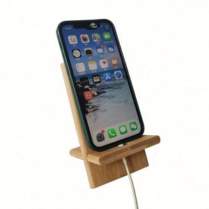 Soporte para Teléfono Móvil de Bambú Desmontable con Logotipo Personalizado, Ecológico y Promocional, con Orificio de Carga - Product Image 5