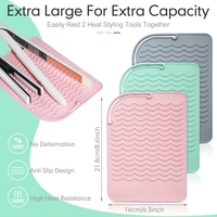 Tapis en silicone personnalisé résistant à la chaleur, sans BPA, pour fers à boucler, fers à lisser, lisseur de cheveux, tapis de coiffage à chaud