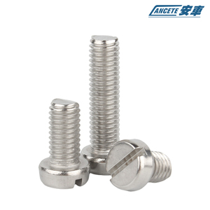 Tornillos de máquina de cabeza cilíndrica ranurada de acero inoxidable 304 con zincado grueso, tornillos de cabeza cilíndrica ranurada DIN84 GB84 para equipos - Product Image 1