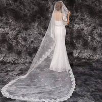 Voile de mariée voile allongé mariée mariage traînant robe de mariée dentelle voile de dentelle