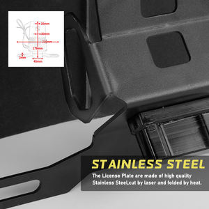 XXUN moto queue rangée garde-boue éliminateur support de plaque d'immatriculation pour <span class=keywords><strong>Kawasaki</strong></span> <span class=keywords><strong>Z1000</strong></span> SX 2020 2021 2022 <span class=keywords><strong>2023</strong></span> - Product Image 5