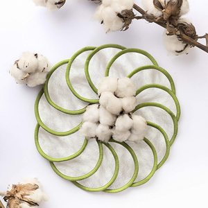 Tampons démaquillants en bambou lavables et écologiques pour femmes, 100% biologique, ronds de coton nettoyant pour le visage, réutilisables - Product Image 5
