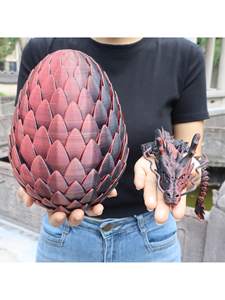 Set de Huevo de Dragón de 60 cm con Flor de Loto de 18 cm, SDB02, Juguete Impreso en 3D, Decoración de Fantasía, Regalo Creativo para Hogar u Oficina - Product Image 4