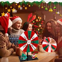 Kerstprijs Acryl Rood/Groen/Wit Regenboog Draaiwiel Spel Pretpark Entertainment Loterij Feest Droog uitwisbaar