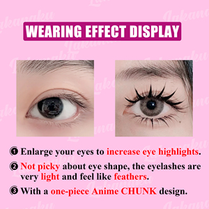 Lakanaku Mink Devil Comic Spire Pre Made Lash Fans Promade Fan Anime Spire Extensiones de pestañas Bandejas <span class=keywords><strong>Mega</strong></span> Premade Volume Fans - Product Image 5