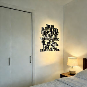 Placa de Pared Metálica Inspiradora con la Frase 'Confía en Dios con Todo tu Corazón, <span class=keywords><strong>no</strong></span> te Apoyes en tu Propia Inteligencia', Decoración para el Hogar - Product Image 6