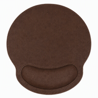 Tapis de souris de jeu en cuir personnalisé par sublimation avec repose-poignet, forme ronde, 220x250x20mm, pour ordinateur et bureau