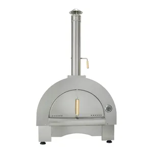 Hysessão grelha de churrasco fabricação de aço inoxidável portátil termômetro pizza forno