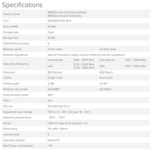 MikroTik <span class=keywords><strong>HAP</strong></span> <span class=keywords><strong>Ac</strong></span> <span class=keywords><strong>Lite</strong></span> Tout Neuf - Product Image 3