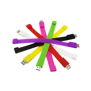 Chiavetta USB multicolore di Logo su misura in serie 2.0 3.0 unità istantanee del pollice del braccialetto del Silicone per il Computer portatile del PC
