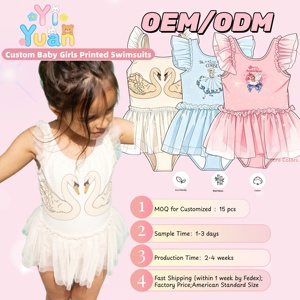 Traje <span class=keywords><strong>de</strong></span> Baño <span class=keywords><strong>de</strong></span> Una Pieza con Falda Tutú Personalizado para Niñas, Muestra Rápida 1-<span class=keywords><strong>3</strong></span> Días, OEM/ODM, 2-12 Años, Traje <span class=keywords><strong>de</strong></span> Baño Infantil con Estampado <span class=keywords><strong>de</strong></span> Cisne/Princesa - Product Image 1