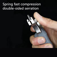 Slingshot de chasse en acier inoxydable pour gaucher, à ressort, à dégagement rapide, pour tir de précision en extérieur, avec bandes élastiques plates durables
