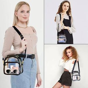 Sac fourre-tout transparent imperméable pour maquillage, écologique, pour femmes, avec fermeture à glissière, en PVC - Product Image 4