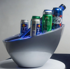 Seau à vin clignotant à LED en acrylique personnalisé Seau à glace pour bouteille de vodka pour les fêtes - Product Image 3