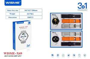 นาฬิกาอัจฉริยะ HKSF WISME X69 หน้าปัดกลม ฟรีไซส์ ขายส่ง - Product Image 3