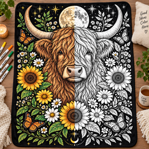 Color Your Own Blanket DIY Coloring Throw <b>Rug</b> Animal Pattern Rectangular Home Decor for Kids Creative Family Activity - Product Image 3