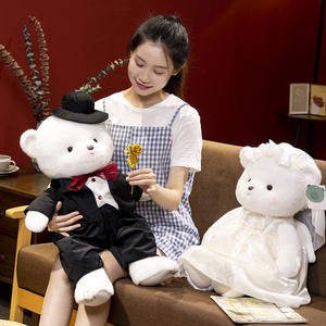 ตุ๊กตา<span class=keywords><strong>หมี</strong></span>คู่ตุ๊กตาหมียัดนุ่นสำหรับงานแต่งงานของขวัญแต่งงาน - Product Image 4