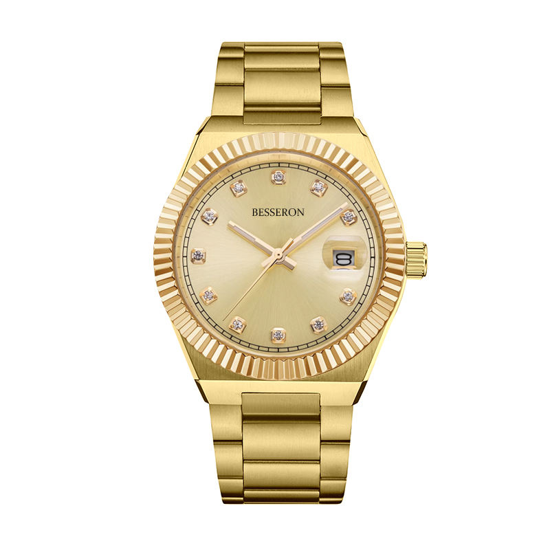 gold mechanical watch