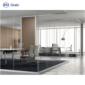 Graki 全景无框玻璃隔断墙-现代设计耐用且隔音的商业办公家具 - Product Image 6