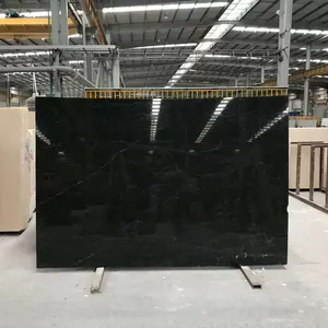 JM Stone natural black marble slab marble floor tiles for wall panel stairs