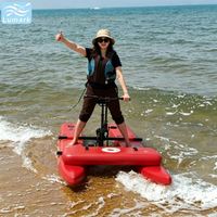 Vélo aquatique à pédales plat à ponton, 1 place, cadre en aluminium avec plateforme flottante avant, rapide pour hôtel, pliable, de Chine Lumark