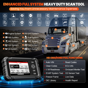 CRP129 HD Full System Scan <b>Tool</b> ABS SRS Code DPF Regen for Truck & Commercial Vehicle - Product Image 4