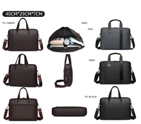 Sac à bandoulière souple et étanche en cuir PU de 15,6 pouces pour macbook