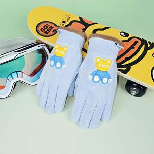 Детские зимние перчатки теплые Мультяшные милые флисовые для мальчиков и девочек велосипедные спортивные из флиса - Product Image 4