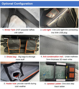 Nueva Tienda de Techo para Acampar al Aire Libre para 4 Personas de Fácil Instalación para Coche SUV - Product Image 3